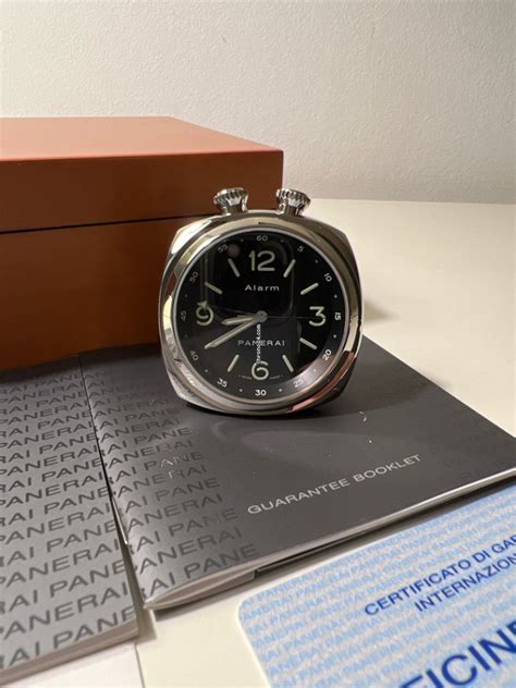 panerai alarm clock replica|panerai table clock.